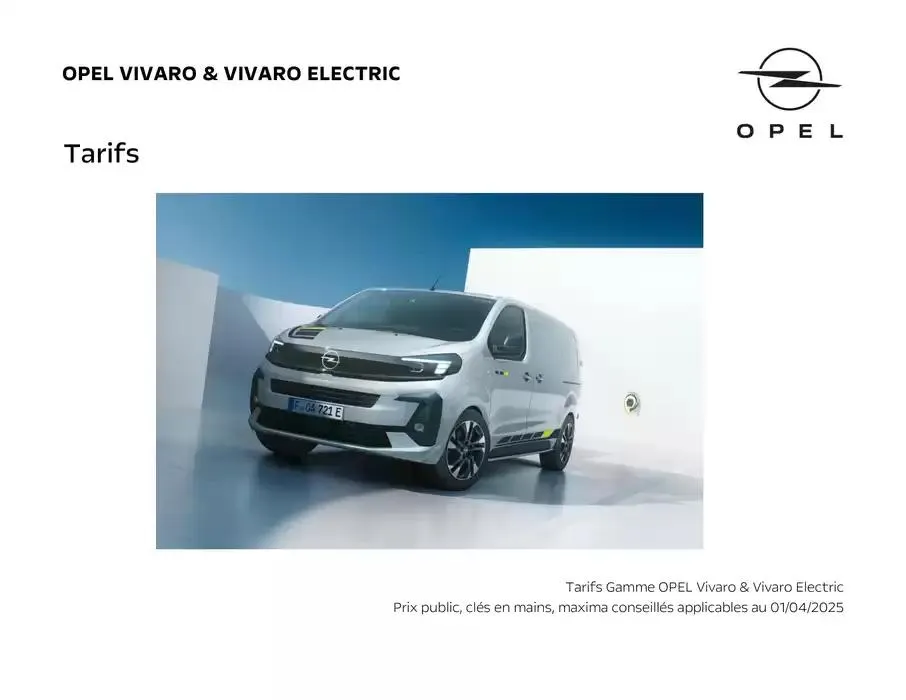 Opel Vivaro du 26 mars au 26 mars 2026 - Catalogue page 1