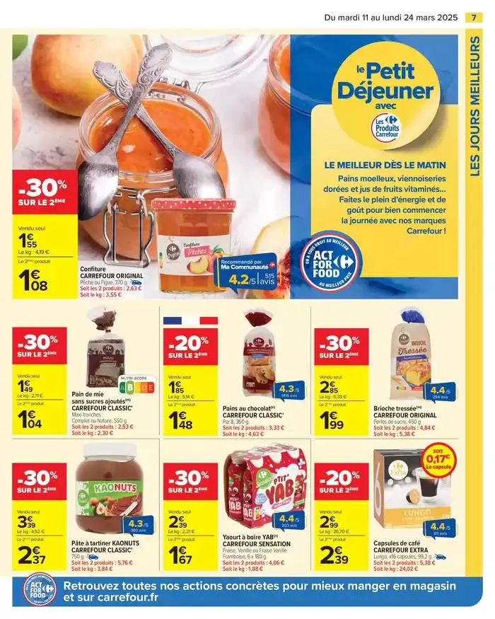 LES JOURS MEILLEURS AVEC LES PRODUITS CARREFOUR du 11 mars au 24 mars 2025 - Catalogue page 9