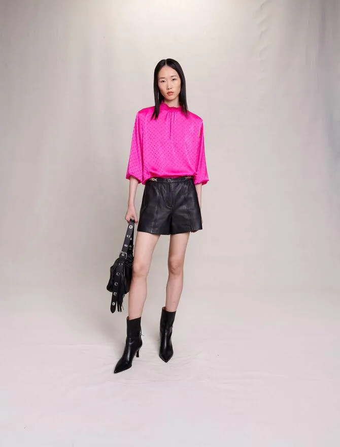 Blouse satinée jacquard