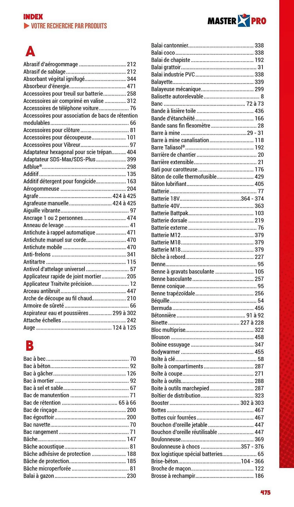 Catalogue Master Pro du 3 janvier au 31 décembre 2025 - Catalogue page 477