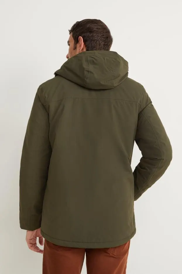 Rain jacket with hood