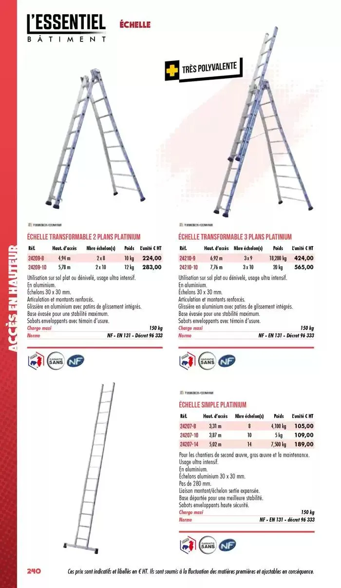 Essentiel Batiment 2025 du 3 janvier au 31 décembre 2025 - Catalogue page 242