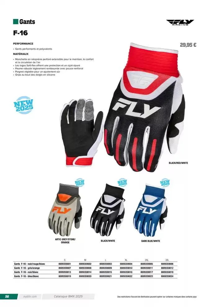 FLY RACING BMX 2025 du 12 avril au 31 décembre 2025 - Catalogue page 56