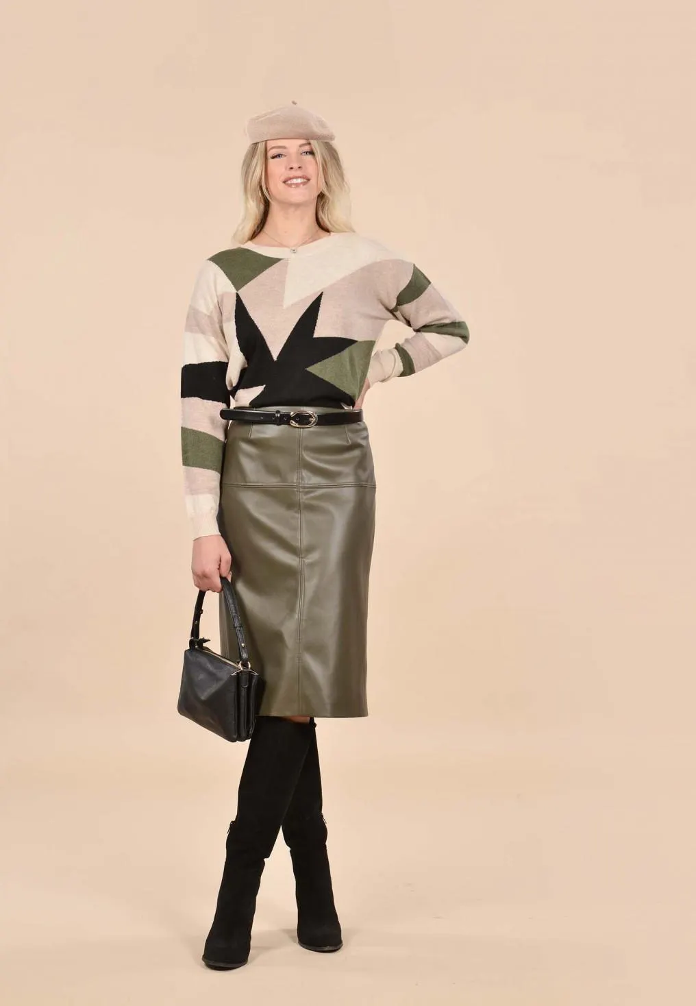 AGLAEE - JUPE - KAKI