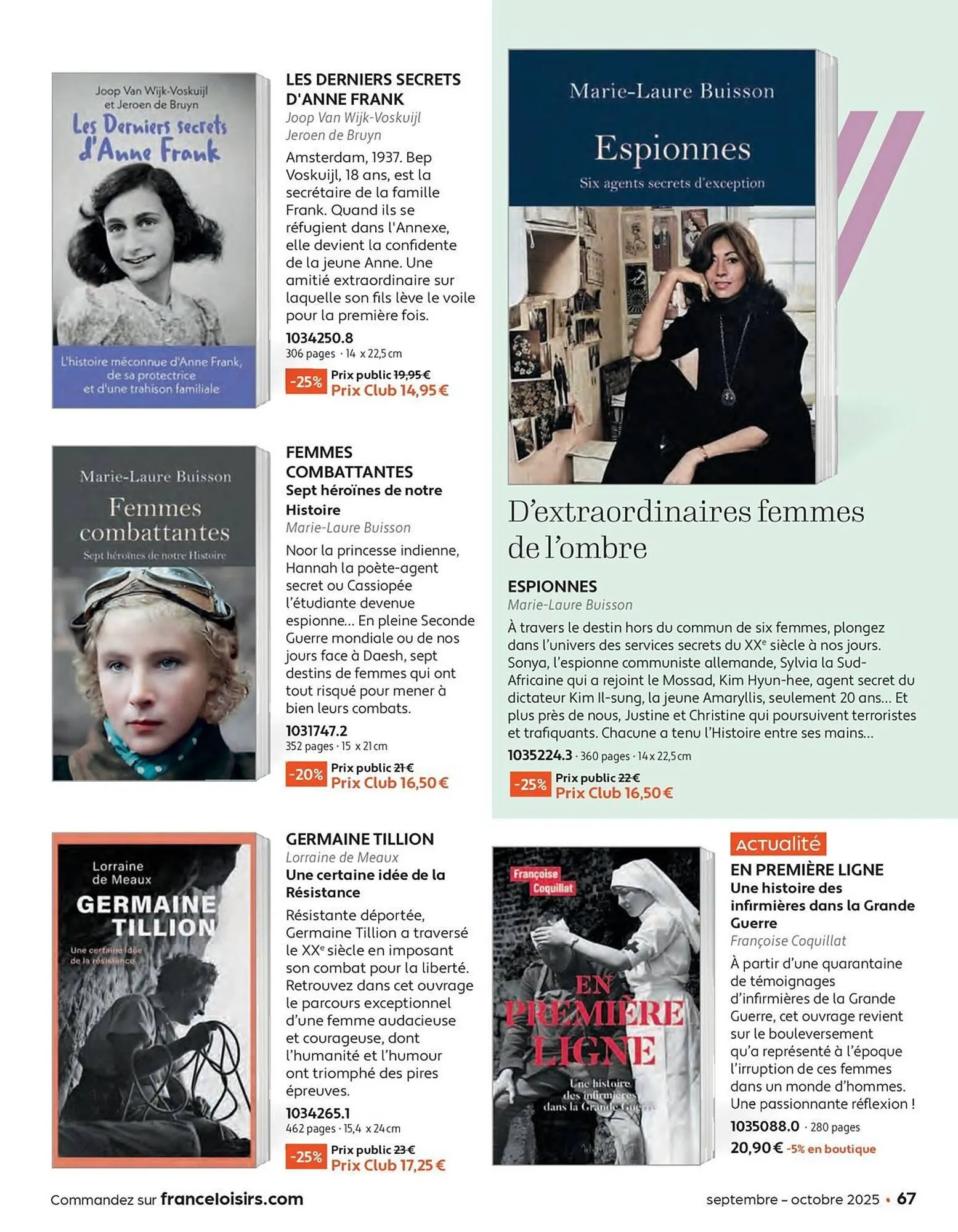 Catalogue France Loisirs du 1 septembre au 31 octobre 2025 - Catalogue page 67