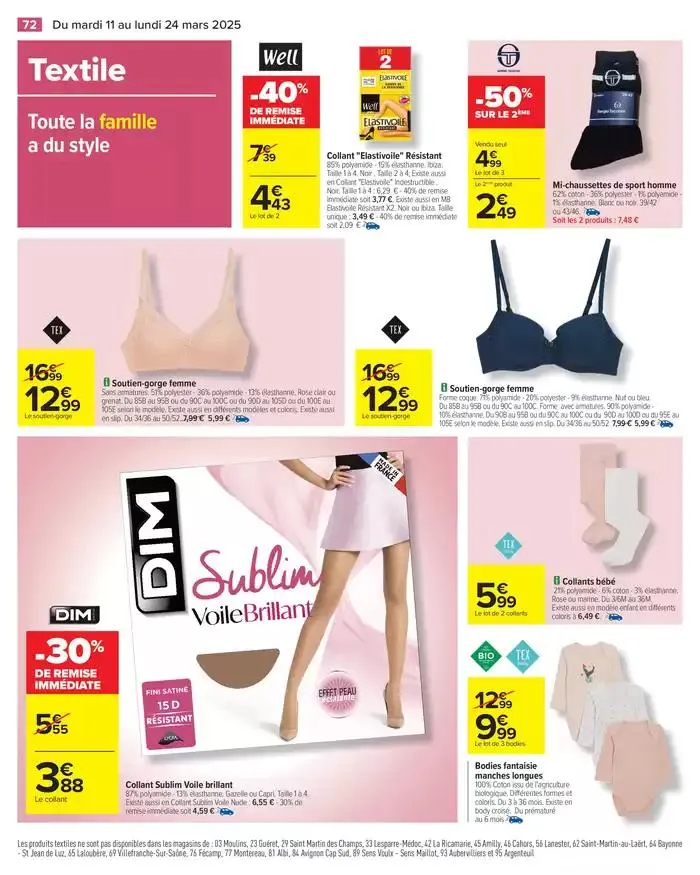 LES JOURS MEILLEURS AVEC LES PRODUITS CARREFOUR du 11 mars au 24 mars 2025 - Catalogue page 74