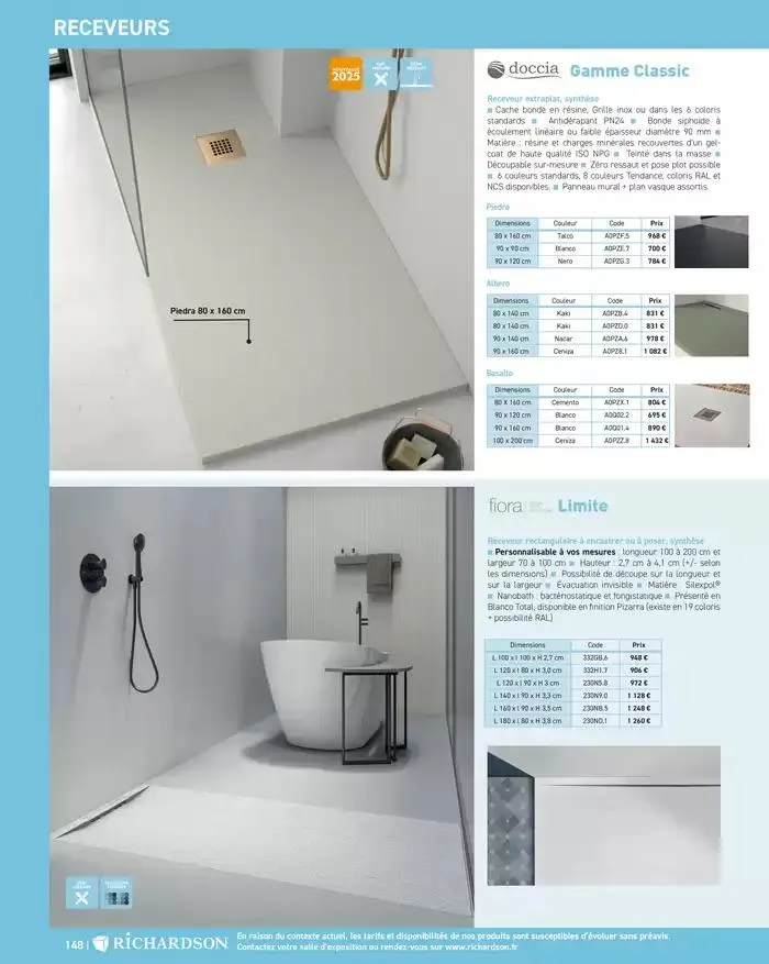 SALLE DE DE BAINS ET CARRELAGE 2025 du 11 avril au 31 décembre 2025 - Catalogue page 150