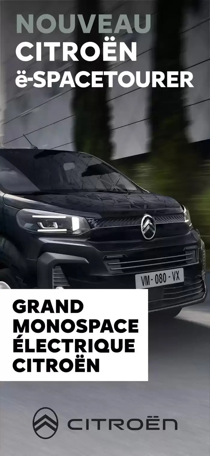 Citroën NOUVEAU Ë-SPACETOURER ÉLECTRIQUE C-BOOK du 15 janvier au 15 janvier 2026 - Catalogue page 1
