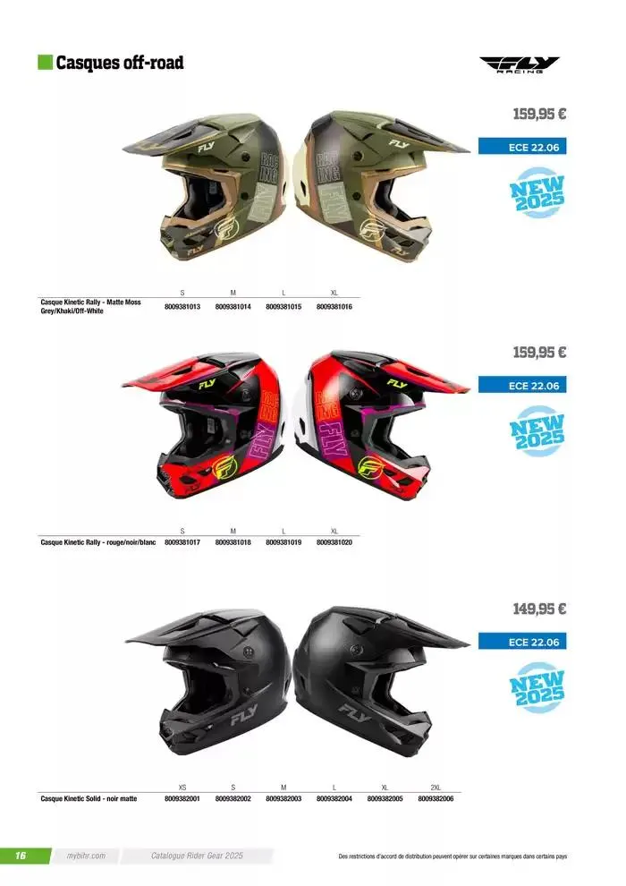 FLY RACING 2025 du 20 novembre au 31 août 2025 - Catalogue page 18