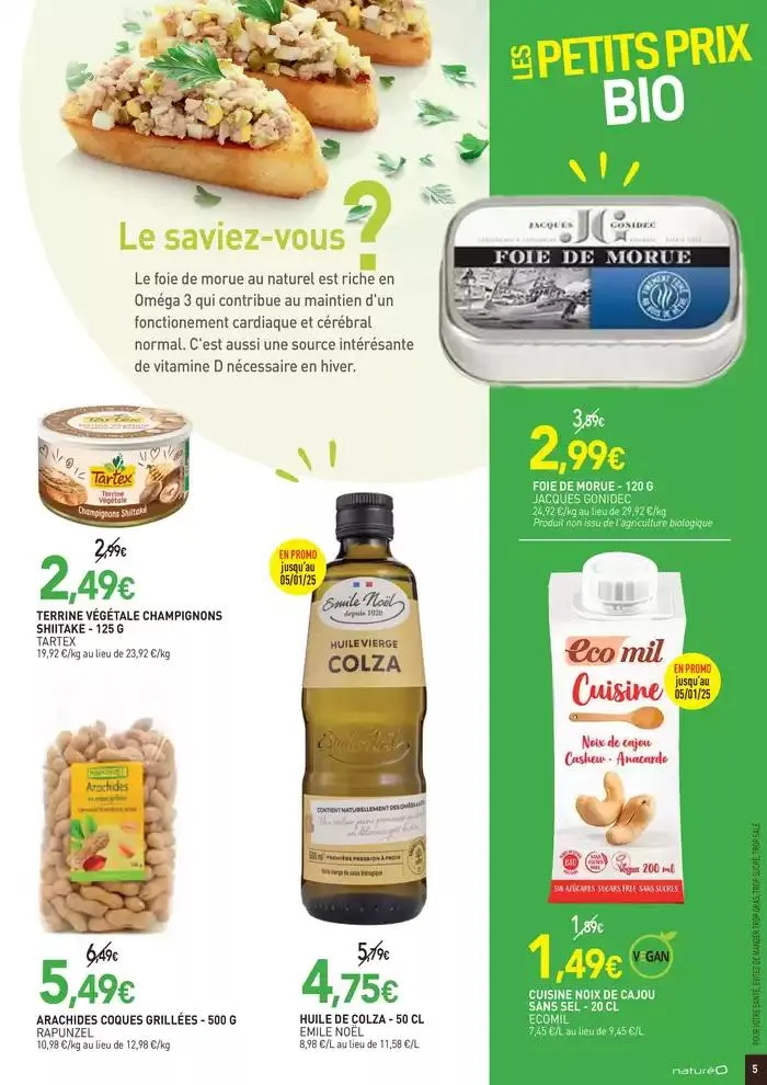 LES PETITS PRIX BIO du 13 novembre au 8 décembre 2024 - Catalogue page 5