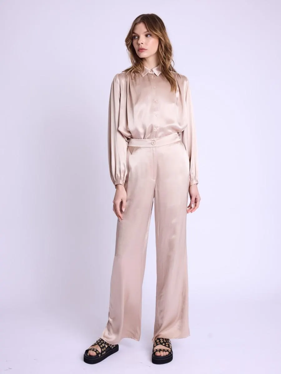 PIERRO | Pantalon camel fluide