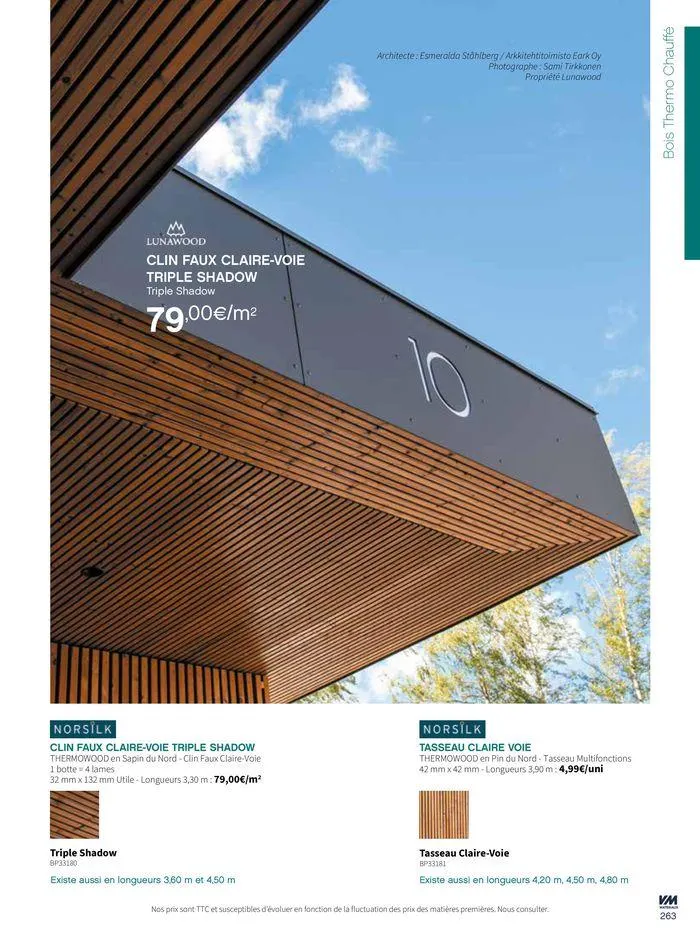 Extériéurs du 14 mars au 20 janvier 2026 - Catalogue page 263