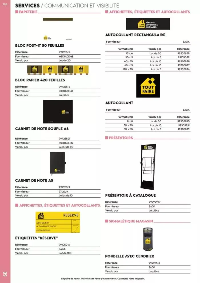 Tout faire +de 15 000 Produits du 17 décembre au 30 juin 2025 - Catalogue page 721