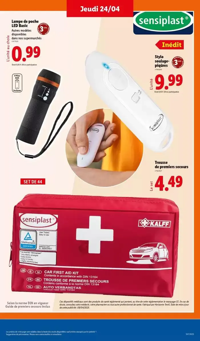 Ne manquez pas les ventes de jardinage et textile ce jeudi chez Lidl du 21 avril au 24 avril 2025 - Catalogue page 29