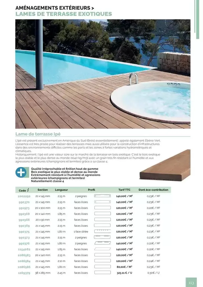 BOIS PANNEAUX 2025 2026 du 30 avril au 31 décembre 2026 - Catalogue page 113