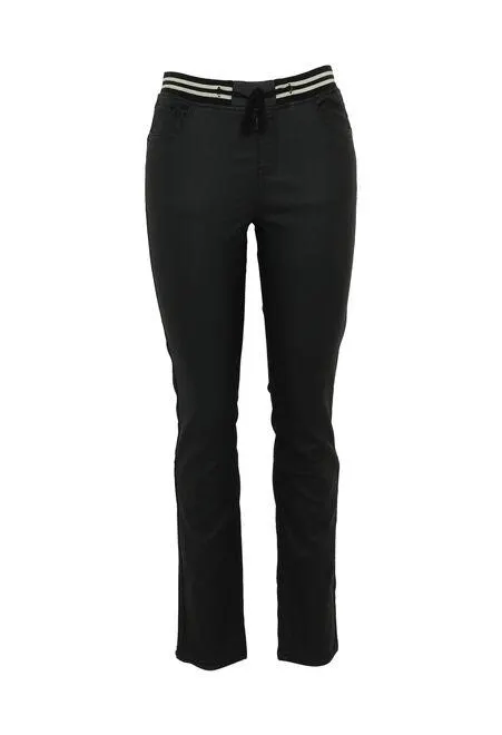 Jegging slim L32 en coton enduit