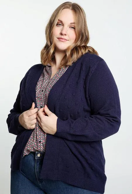 Gilet mi-long avec plumetis