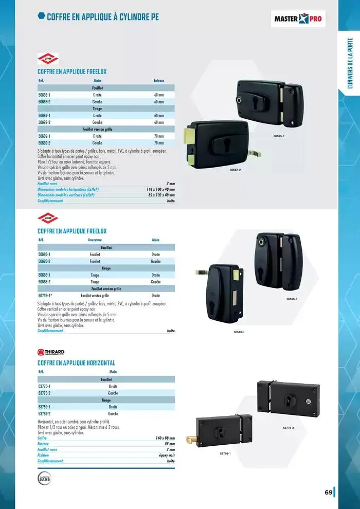 Guide Quincaillerie Serrurerie 2025 - 2026 du 1 avril au 1 avril 2026 - Catalogue page 71