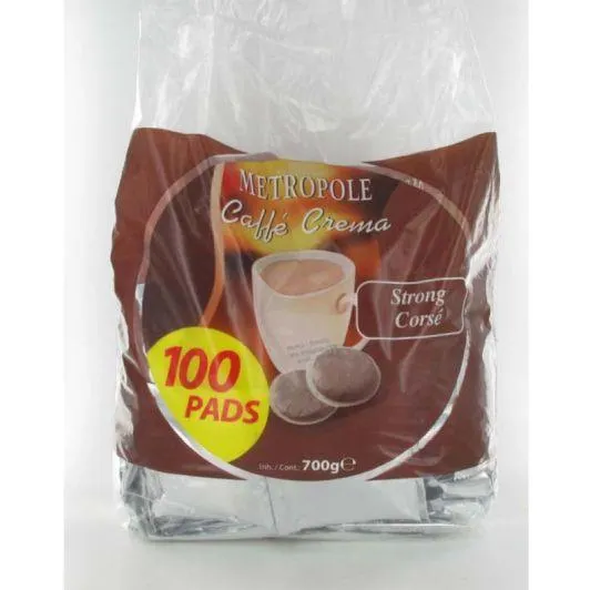 Dosettes de café METROPOLE Corsé x100 pour SENSEO