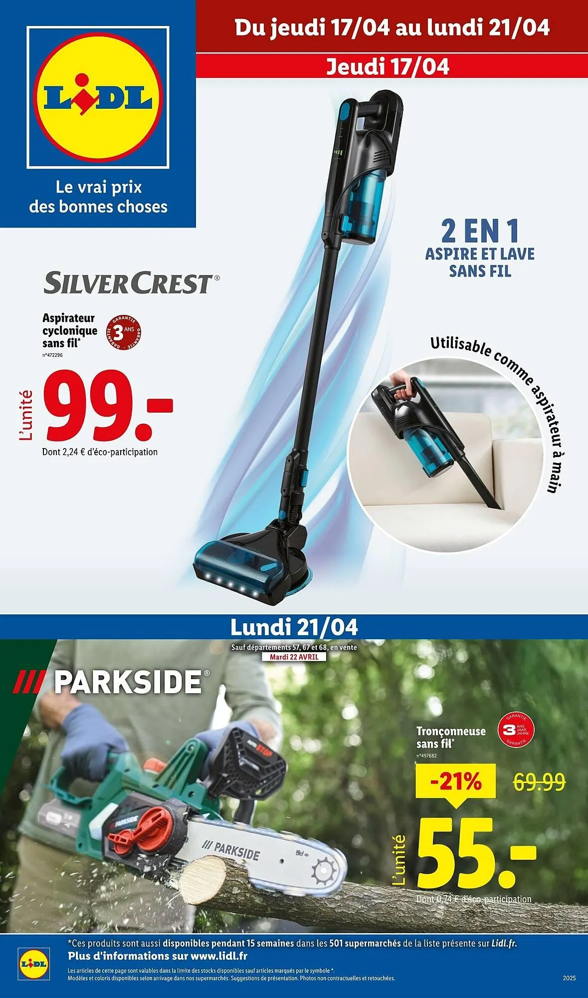 Catalogue Lidl du 17 avril au 21 avril 2025 - Catalogue page 1