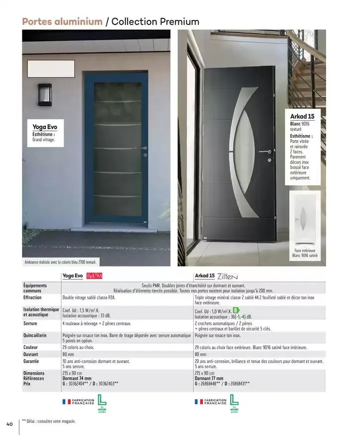Menuiserie Extérieures 2025 du 1 janvier au 31 décembre 2025 - Catalogue page 40