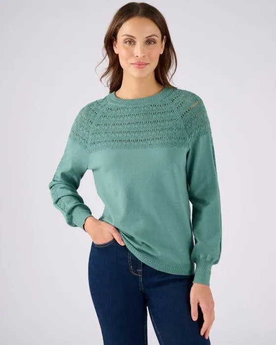 Pull jeu de maille fantaisie