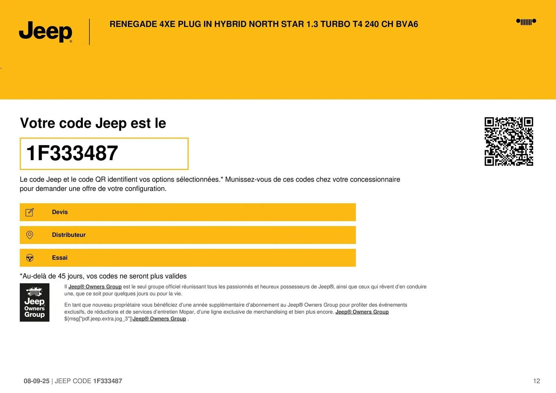 Catalogue Jeep du 8 septembre au 30 septembre 2026 - Catalogue page 12