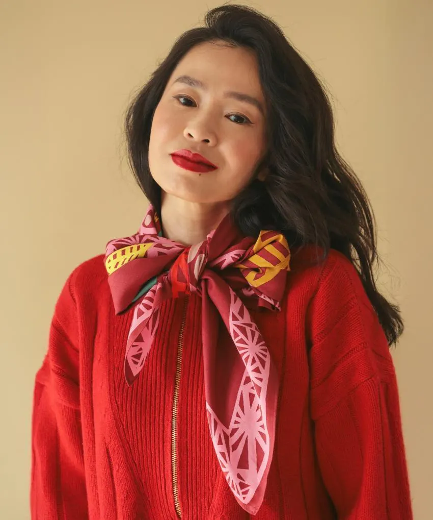 Foulard en soie Oiseau Enchanté