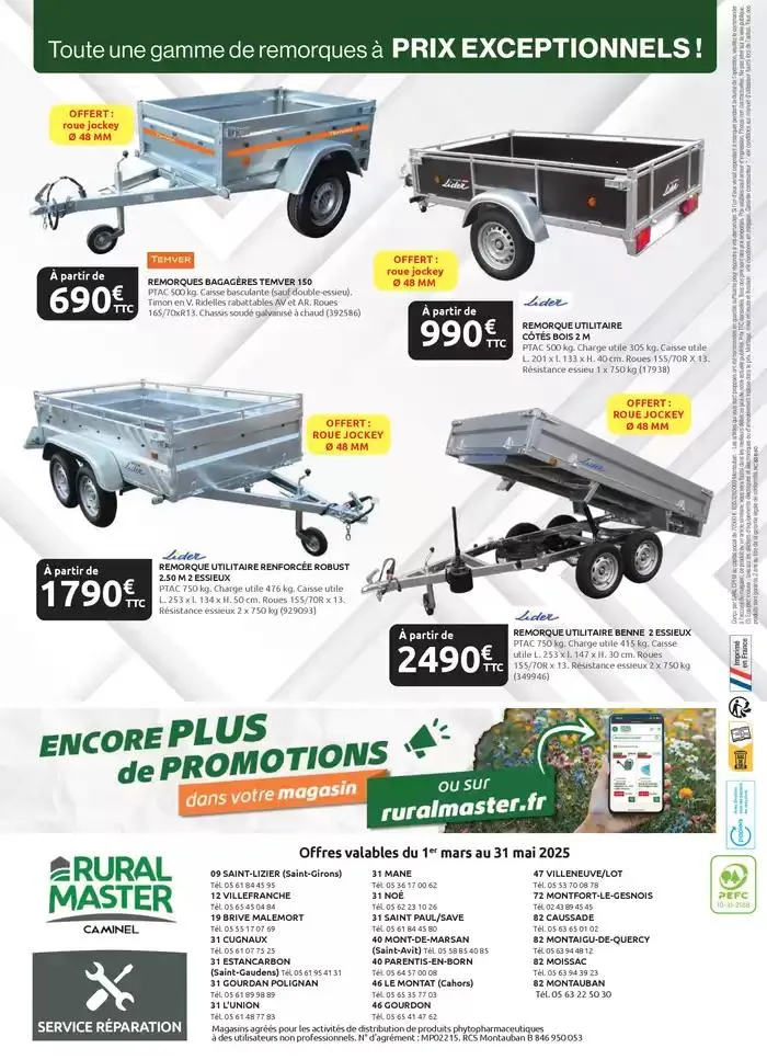 Motoculture et remorques du 1 mars au 31 mai 2025 - Catalogue page 84