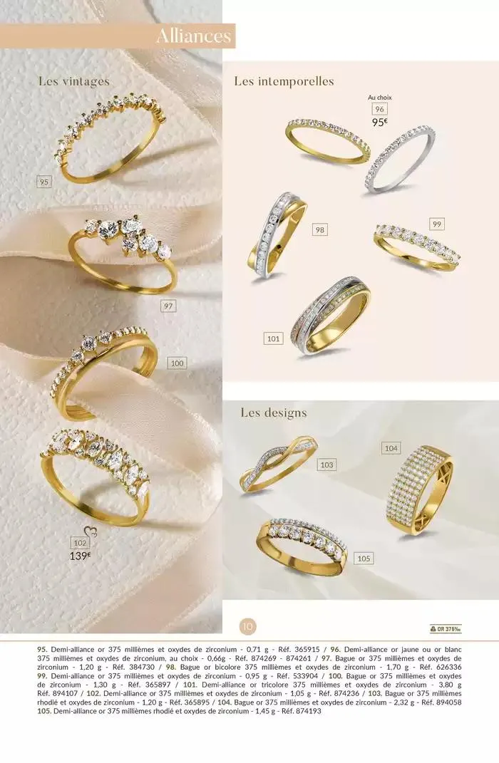 La Vie en Or : Mariage - Fiançailles du 13 mars au 31 décembre 2025 - Catalogue page 10