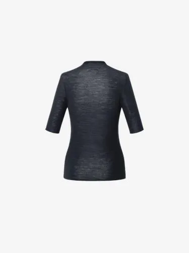 DAMIEN FITTED TOP IN BLACK WOOL