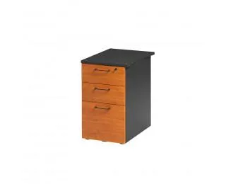 Caisson 3 tiroirs bout de bureau P61 cm - JAZZ + - Aulne/anthracite