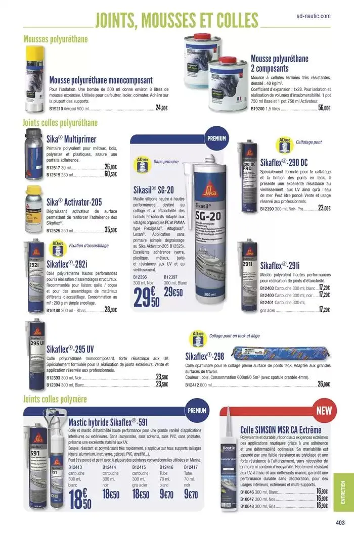 Catalogue Accastillage Diffusion 2025 du 1 janvier au 31 décembre 2025 - Catalogue page 405