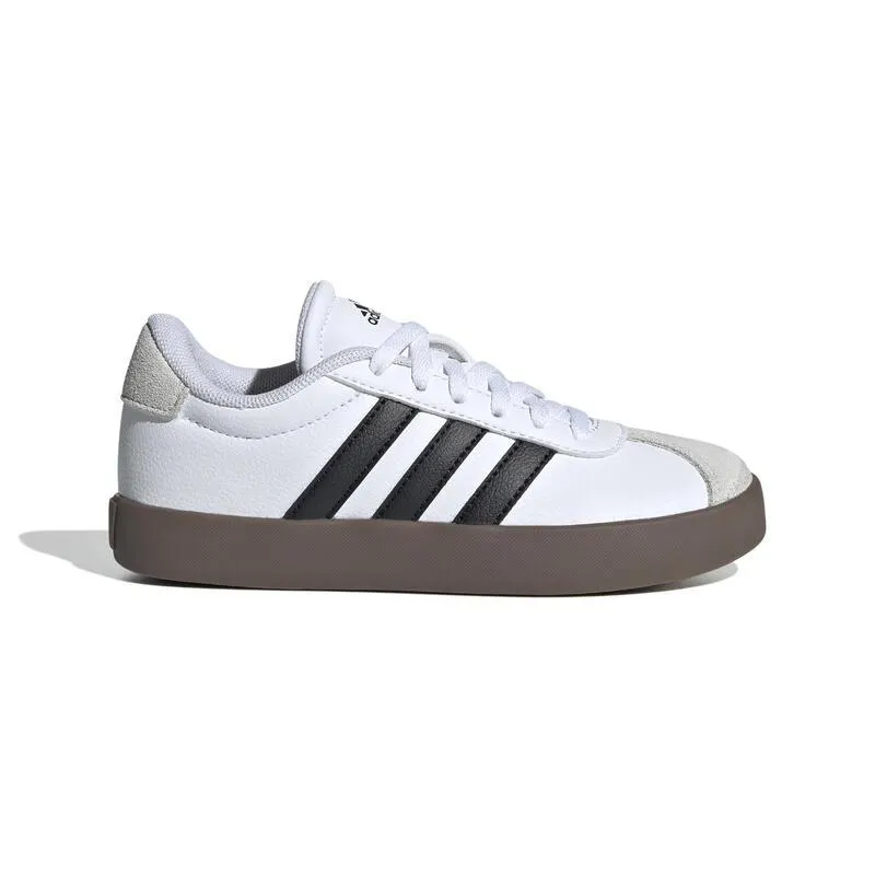 Încălțăminte Educație fizică ADIDAS VL COURT Alb-Negru-Gri Copii