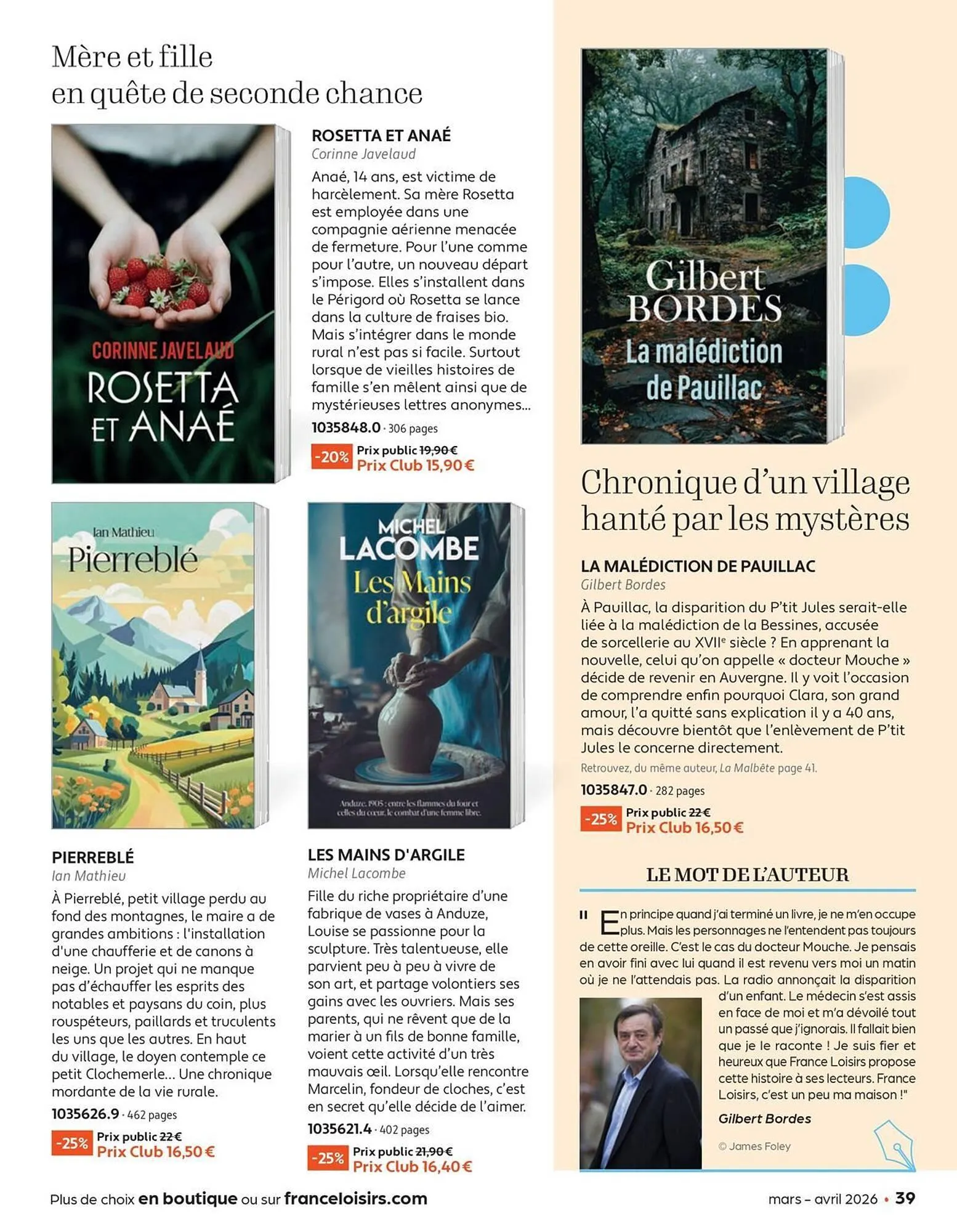 Catalogue France Loisirs du 2 mars au 30 avril 2026 - Catalogue page 39