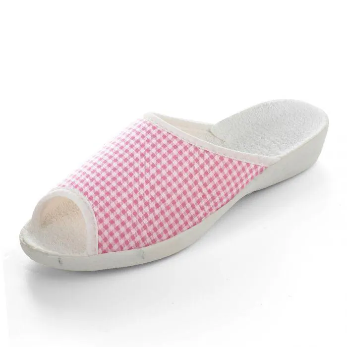 Mules ouvertes en tissu