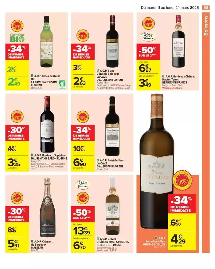 LES JOURS MEILLEURS AVEC LES PRODUITS CARREFOUR du 11 mars au 24 mars 2025 - Catalogue page 57