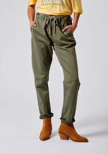 Jean boyslim kaki Femme