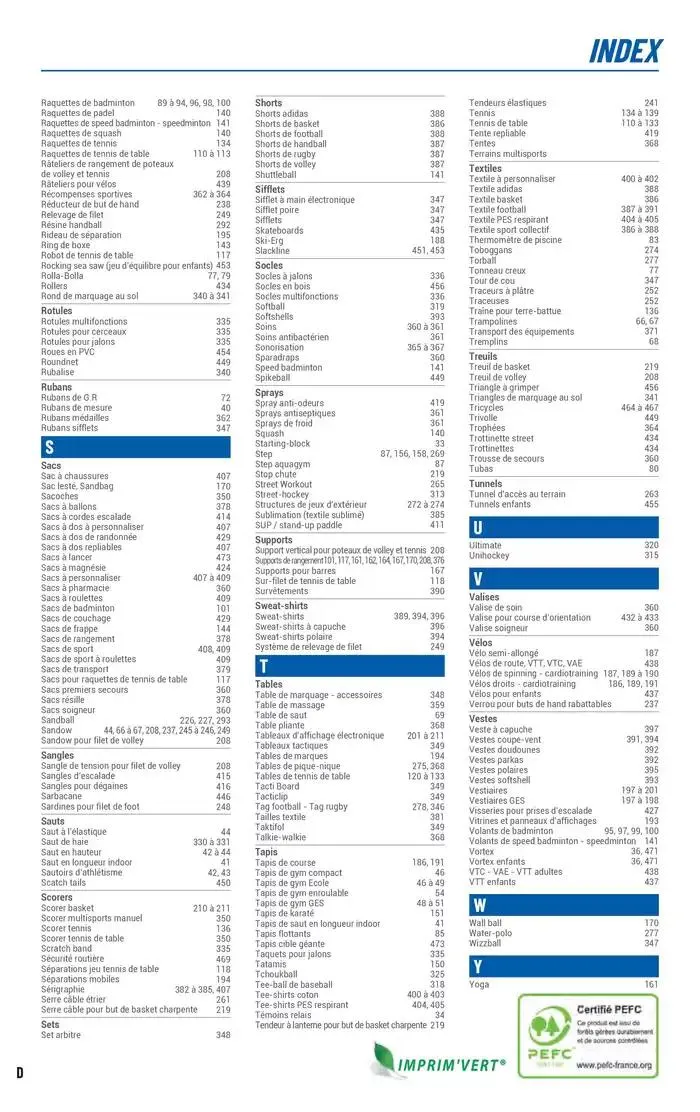 ÉQUIPEMENT SPORTIF du 6 mars au 31 décembre 2025 - Catalogue page 458