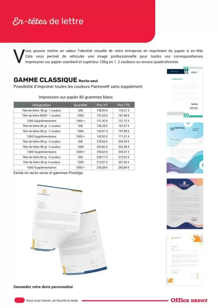 Catalogue Services Imprimerie 2025 du 16 avril au 31 décembre 2025 - Catalogue page 16