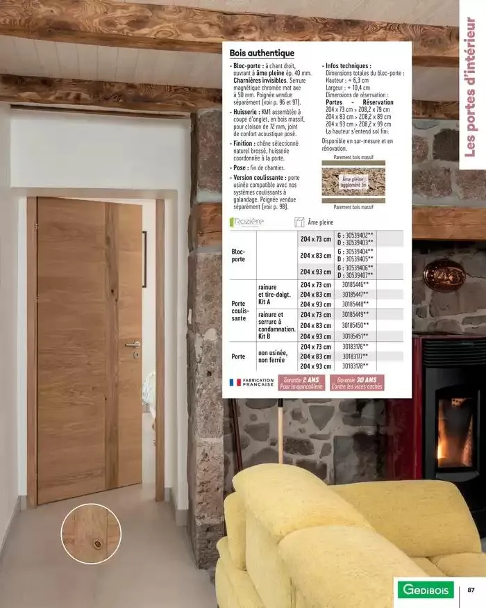 Aménagents Intérieurs 2025 du 1 janvier au 31 décembre 2025 - Catalogue page 87