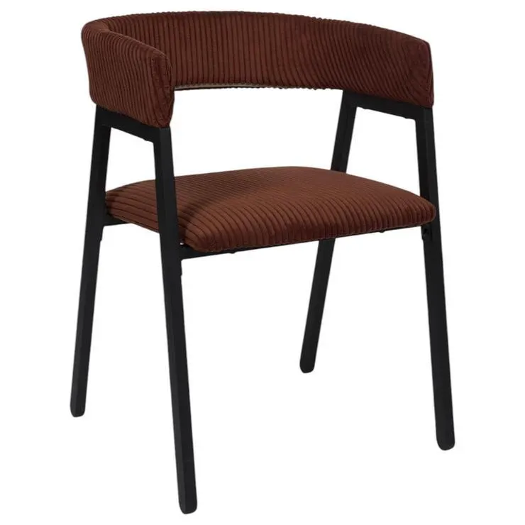 SCOTT FAUTEUIL DESIGN COTELE TERRACOTTA