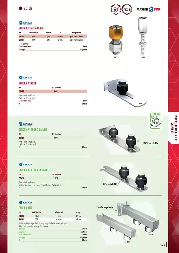 Guide Quincaillerie Serrurerie 2025 - 2026 du 1 avril au 1 avril 2026 - Catalogue page 177