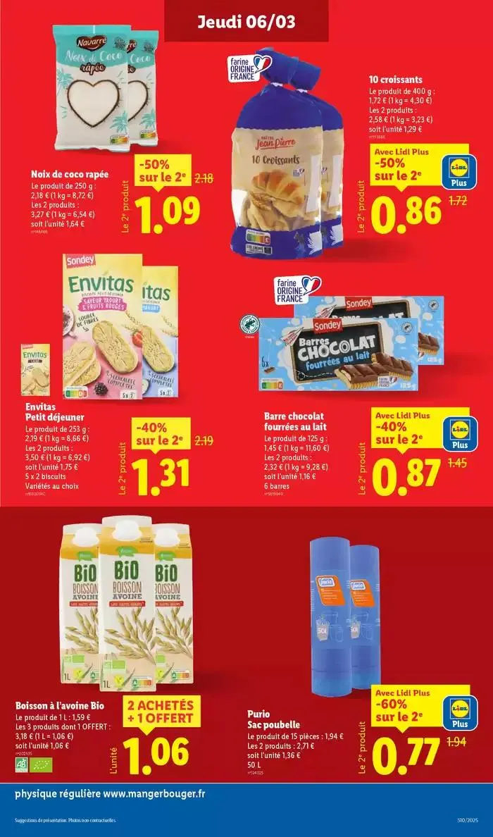 Les bonnes affaires sont chez Lidl ! Découvrez une sélection de produits à petits prix du 6 mars au 12 mars 2025 - Catalogue page 15
