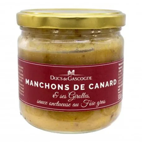 Manchons de Canard et ses girolles, sauce onctueuse au foie gras