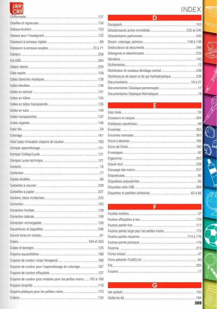 Écoles et loisirs 2025 du 1 janvier au 31 décembre 2025 - Catalogue page 269