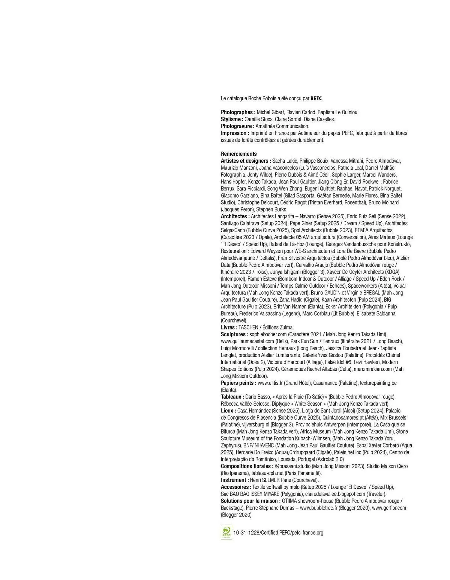 Catalogue Roche Bobois du 13 janvier au 31 décembre 2026 - Catalogue page 306