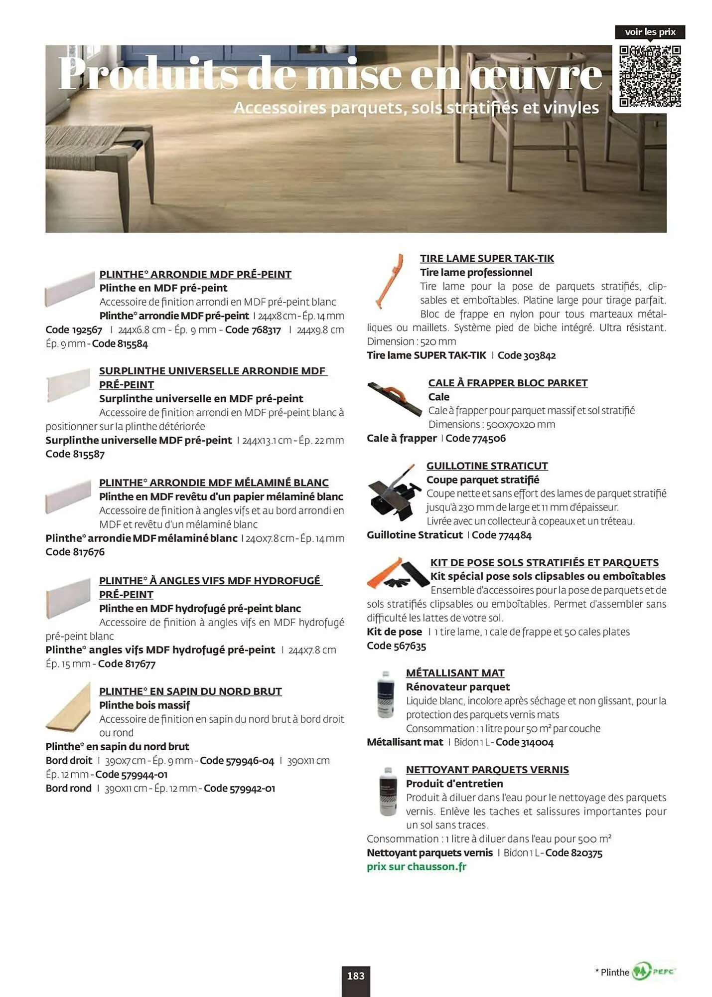 Catalogue Chausson Matériaux du 12 septembre au 31 décembre 2026 - Catalogue page 185