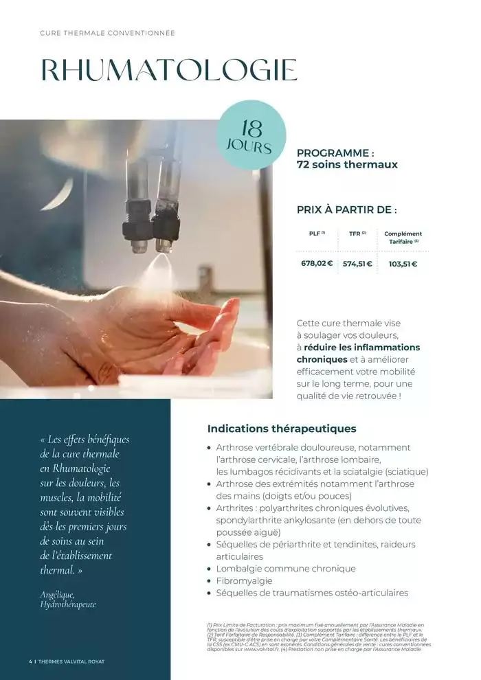 Brochure établissement Royat 2025 du 7 avril au 8 novembre 2025 - Catalogue page 4