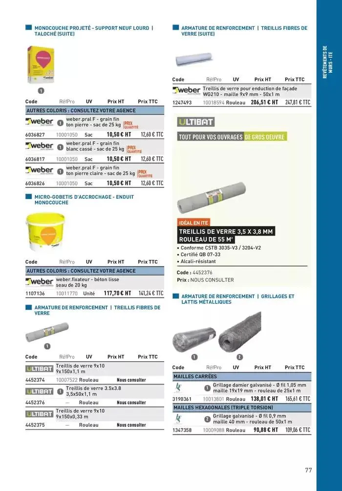 Matériaux 2025 du 1 janvier au 31 décembre 2025 - Catalogue page 77
